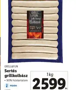 Lidl Grill & Fun Sertés grillkolbász ajánlat