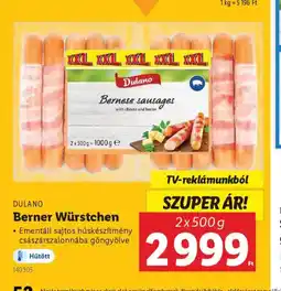 Lidl Dulano Berner Würstchen ajánlat