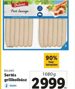 Lidl Dulano Sertés grillkolbász ajánlat