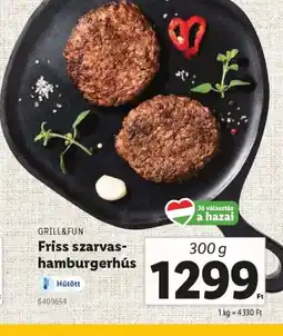 Lidl Grill&Fun Friss szarvas hamburgerhús ajánlat