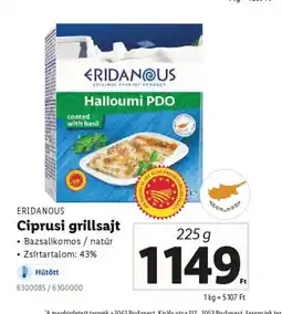 Lidl Eridanous Ciprusi grillsajt ajánlat