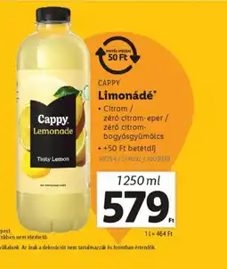 Lidl Cappy Limonádé ajánlat