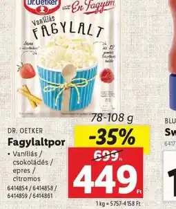 Lidl Dr. Oetker Fagylaltpor ajánlat