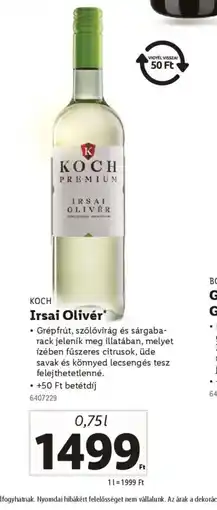 Lidl Koch Irsai Olivér ajánlat