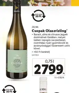 Lidl Csopak Olaszrizling ajánlat