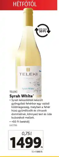 Lidl Teleki Syrah White ajánlat