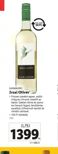 Lidl Garamvári Irsai Olivér ajánlat
