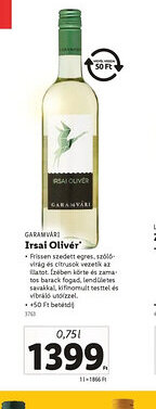 Lidl Garamvári Irsai Olivér ajánlat