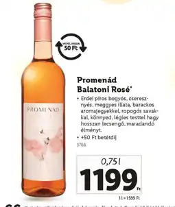 Lidl Promenád Balatoni Rosé ajánlat
