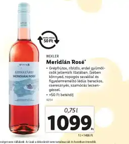 Lidl Wekler Meridián Rosé ajánlat