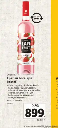 Lidl Lafi Fruit Eperízű boralapú koktél ajánlat