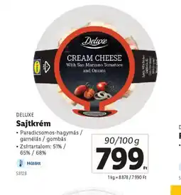 Lidl Deluxe Sajtkrém ajánlat