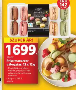 Lidl Deluxe Friss Macaron-válogatás ajánlat