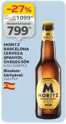 Auchan MORITZ BARCELONA CERVEZA SPANYOL ÜVEGES SÖR ajánlat