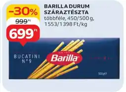 Auchan Barilla durum száraztészta ajánlat