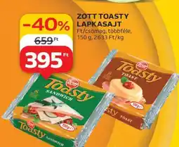 Auchan Zott Toasty Lapkasajt ajánlat