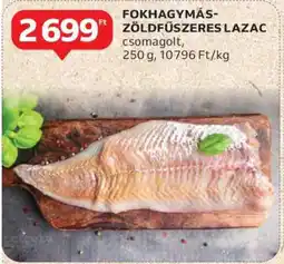 Fokhagymás-zöldfűszeres lazac