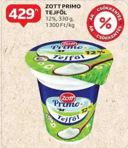 Auchan Zott Primo Tejföl ajánlat