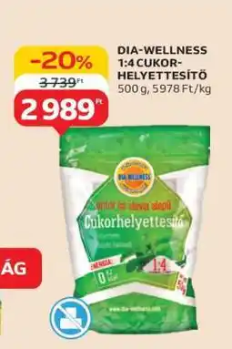 Auchan DIA-WELLNESS 1:4 Cukorhelyettesítő ajánlat
