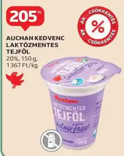 Auchan Auchan Kedvenc Laktózmentes Tejföl ajánlat