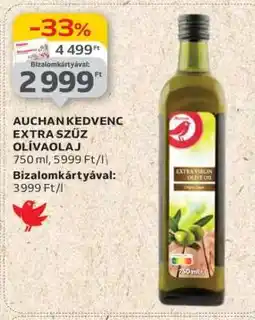 Auchan AUCHAN KEDVENC EXTRA SZŰZ OLÍVAOLAJ ajánlat