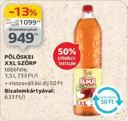 Auchan Pölöskei XXL szörp ajánlat