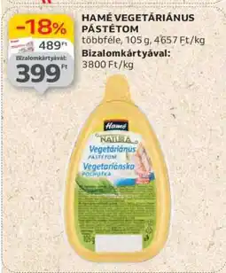 Auchan HAMÉ VEGETÁRIÁNUS PÁSTÉTOM ajánlat