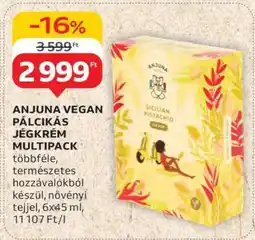 Auchan ANJUNA VEGAN PÁLCIKÁS JÉGKRÉM MULTIPACK ajánlat