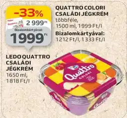 Auchan QUATTRO COLORI CSALÁDI JÉGKRÉM ajánlat