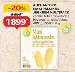 Auchan AUCHAN TIPP MAXI PÁLCIKÁS JÉGKRÉM MULTIPACK ajánlat