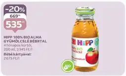 Auchan HIPP 100% BIO ALMA GYÜMÖLCSLÉ BÉBIITAL ajánlat