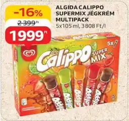Auchan ALGIDA CALIPPO SUPERMIX JÉGKRÉM MULTIPACK ajánlat