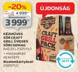 Auchan Kézműves Sör Craft Grill Üveges Sőrcsomag ajánlat