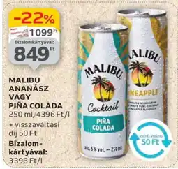 Auchan MALIBU ANANÁSZ VAGY PIÑA COLADA ajánlat
