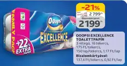 Auchan Ooops! Excellence Toalettpapír ajánlat