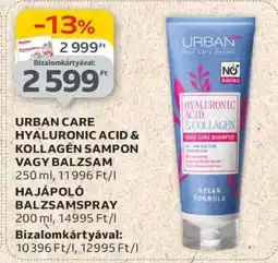 Auchan URBAN CARE HYALURONIC ACID & KOLLAGÉN SAMPON VAGY BALZSAM ajánlat