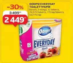Auchan Ooops! Everyday Toalettpapír ajánlat