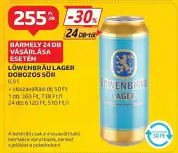Auchan Löwenbräu Lager Dobozos Sör ajánlat