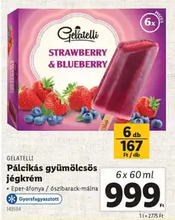 Lidl Gelatelli Pálcikás gyümölcsös jégkrém ajánlat