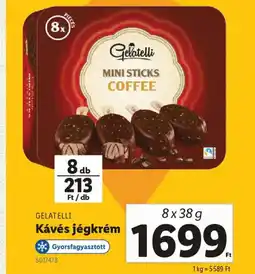 Lidl Gelatelli Kávés jégkrém ajánlat
