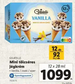 Lidl Gelatelli Mini tölcséres jégkrém ajánlat