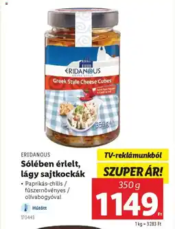 Lidl Eridanous Sólében érlelt, lágy sajtkockák ajánlat