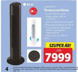 Lidl Silvercrest Toronyventilátor ajánlat