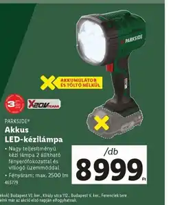 Lidl Parkside Akkus LED-kézilámpa ajánlat
