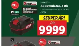 Lidl Parkside Akkumulátor ajánlat