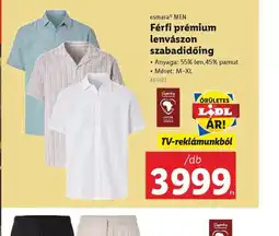 Lidl Esmarra Men Férfi Prémium Lenvászon Szabadidőing ajánlat