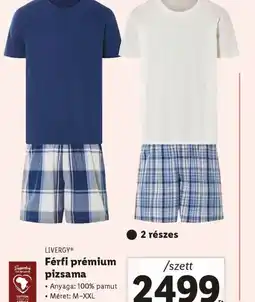 Lidl Livergy Férfi prémium pizsama ajánlat