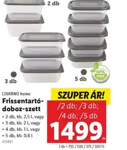 Lidl Livarno Home Frissentartdoboz-szett ajánlat
