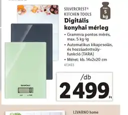 Lidl Silvercrest Kitchen Tools Digitális konyhai mérleg ajánlat