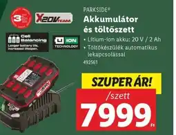 Lidl Parkside Akkumulátor és töltőszett ajánlat